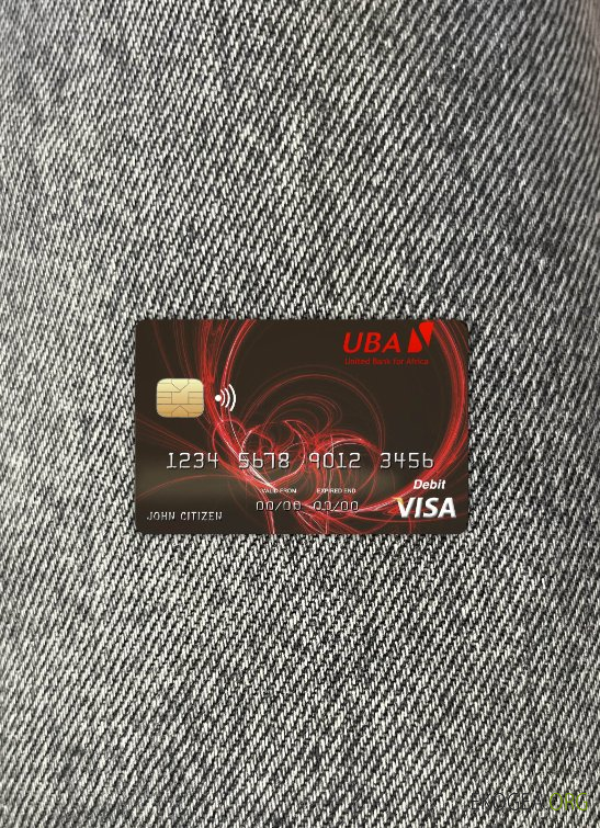 Burkina Faso United Bank for Africa carte visa photolook , avant